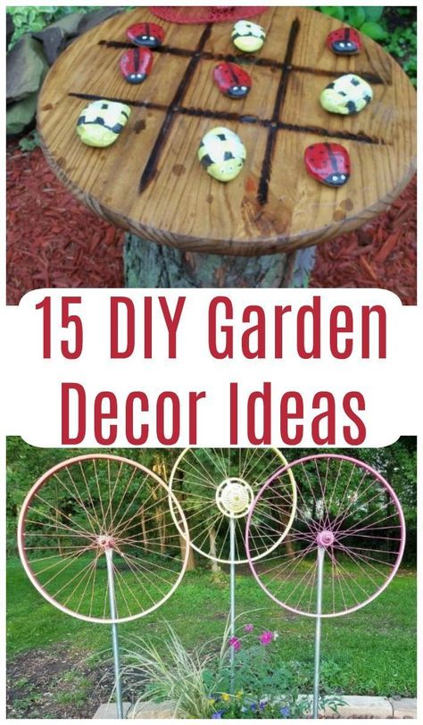 Pallet Garden Decor, Easy Diy Garden Decor Ideas, Diy Garden Decor Easy, Garden Projects Landscaping, Easy Garden Crafts, Vegetable Garden Decor, Whimsical Landscaping, School Garden Design, Garden Creek