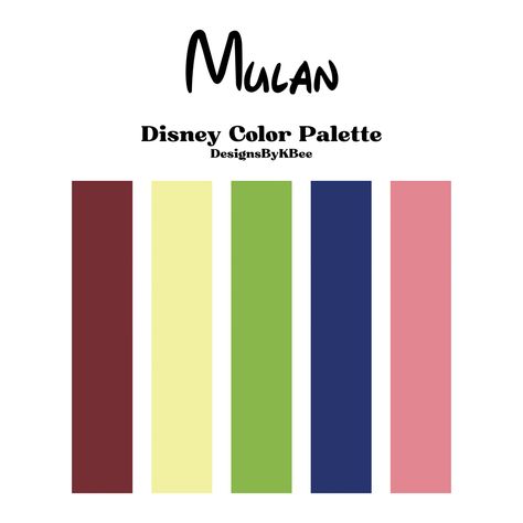 Disney Colors Palette, Merida Color Palette, Moana Color Palette, Mulan Color Pallete, Disney Movie Color Palettes, Sleeping Beauty Color Palette, Princess Color Palette, Disney Colour Palette, Disney Color Palette Character Design