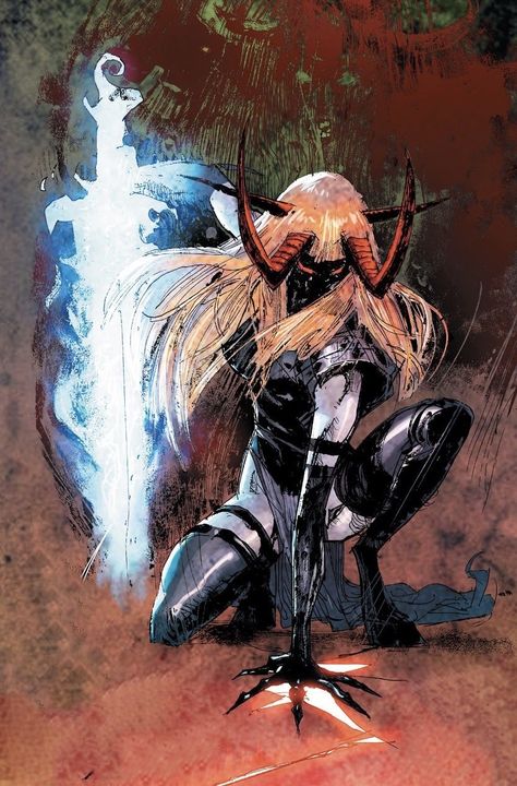 The Darkchilde Magik Marvel Wallpaper, Magik Marvel Art, Magik Marvel, Marvel Comic Books, Marvel Comic Universe, Guy Drawing, Marvel Comics Art, Comic Illustration, Comic Book Artists