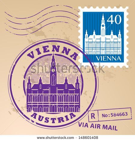 Vienna Tattoo, Vienna Travel, Alice In Wonderland Aesthetic, Travel Stamp, Passport Stamps, Vienna Austria, Travel Scrapbook, Travel Tattoo, Vector Stock