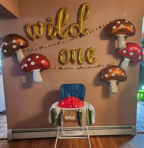 Mushroom Birthday, Poppy Birthday, Baby First Birthday Themes, Fairy Garden Birthday Party, Garden Party Birthday, Kids Birthday Themes, First Birthday Themes, First Birthday Decorations, Garden Birthday