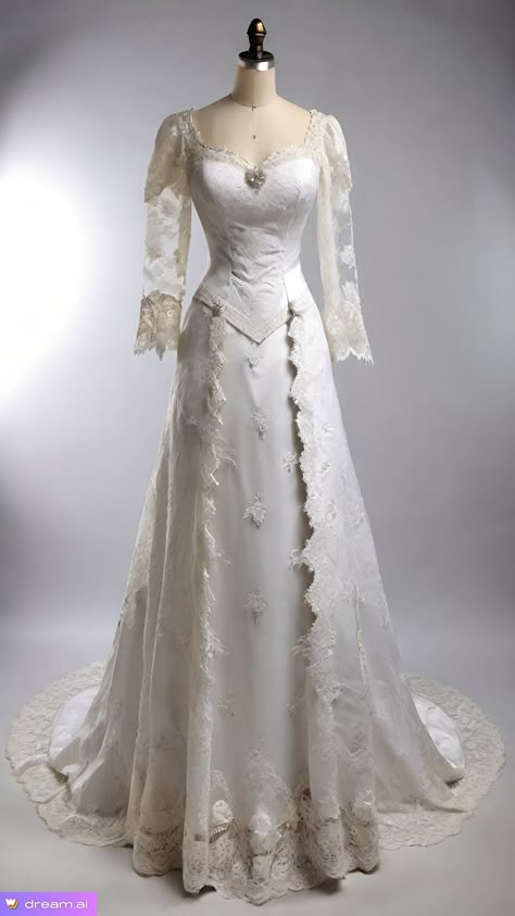 Vintage Wedding Dress 1800s, Lacy Wedding Dresses Vintage, Vintage Short Sleeve Wedding Dress, Medieval Wedding Dress Princesses, Victorian Inspired Wedding Dress, Antique Wedding Dress, Vintage Wedding Dresses, German Wedding Dress, 1800s Wedding Dress