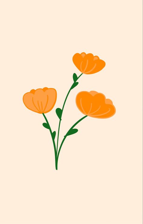 California Poppies Drawing, California Doodle, Poppies Doodle, Poppy Doodle, California Poppy Drawing, California Poppy Flower, Monster Painting, California Poppy Art, August Birth Flower