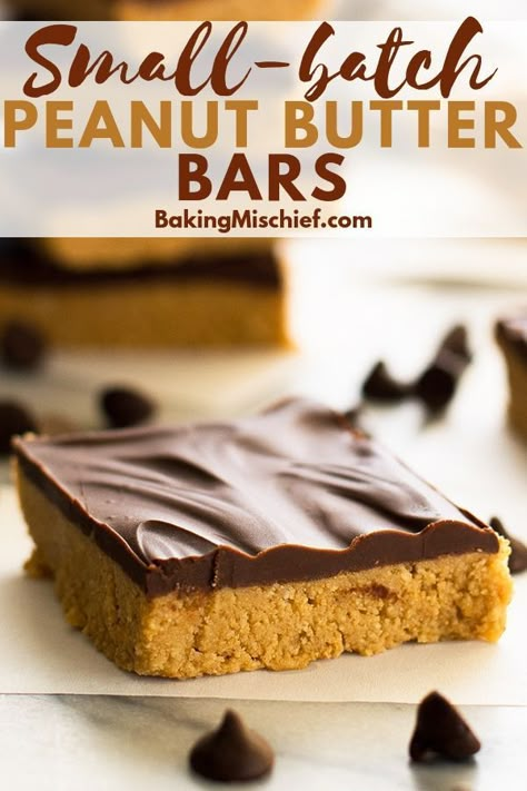 Dessert Peanut Butter, Small Batch Cookies, Butter Desserts, Reese's Peanut Butter Cups, Small Batch Baking, Single Serving Recipes, Peanut Butter Oatmeal Cookies, Butter Bars, Dessert For Two