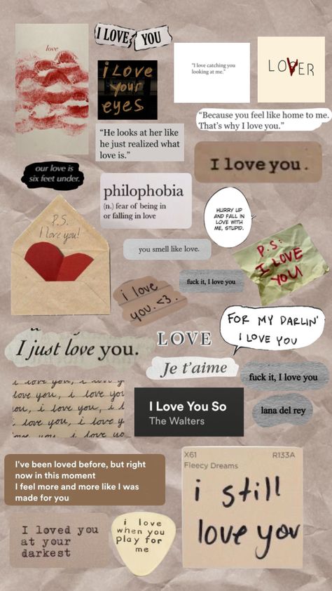 Written Stickers, Card Stickers Aesthetic, Scrapbook Stuff To Print, Printable Love Stickers, Love Letters Aesthetic Background, Vintage Sayings, Love Quotes For Scrapbook, Love Scrapbook Aesthetic, Love Scrapbook Printables