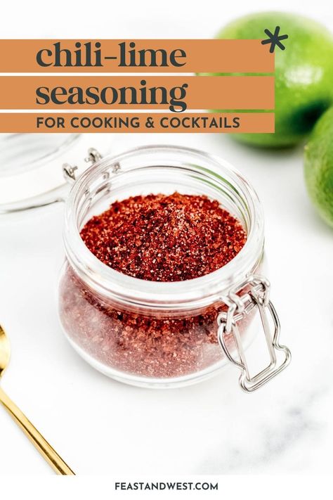 Homemade Chili Lime Seasoning packs a punch and will bring loads of flavor to your favorite drinks! You'll love this easy recipe. Chili Lime Seasoning Recipe, Homemade Mexican Food, Bbq Chili, Recipe For Chili, Chili Seasoning Recipe, Easy Homemade Chili, Lime Seasoning, Lime Drinks, Lime Powder