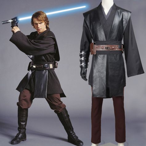 Knight Cape, Anakin Costume, Anakin Skywalker Cosplay, Disfraz Star Wars, Jedi Outfit, Jedi Cosplay, Jedi Costume, Star Wars Anakin, Halloween Custom