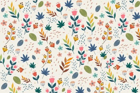 Discover thousands of copyright-free vectors. Graphic resources for personal and commercial use. Thousands of new files uploaded daily. Floral Print Background, Print Background, Logo Floral, Watercolor Floral Pattern, Floral Texture, Floral Pattern Design, Hand Drawn Flowers, Flower Doodles, Seamless Pattern Vector