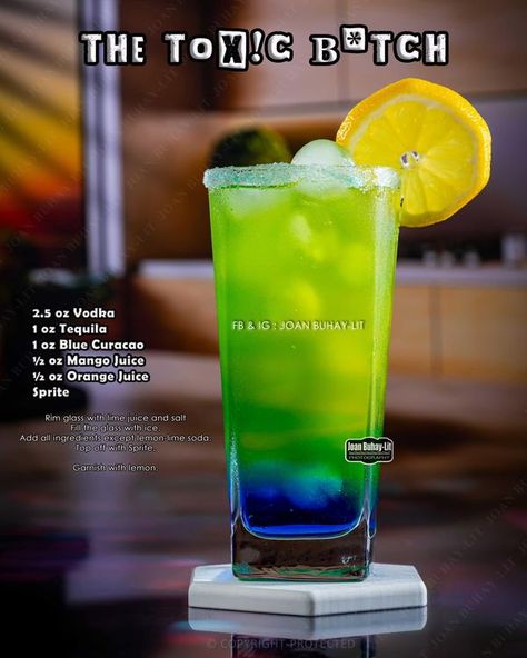 Joan Buhay-Lit Creative Alcoholic Drinks, Unique Alcoholic Drinks, Fruity Mixed Drinks, Bartender Drinks Recipes, Fun Drinks Alcohol, Iced Starbucks Drinks, Bartender Drinks, Cocktail Drinks Alcoholic, Yummy Alcoholic Drinks