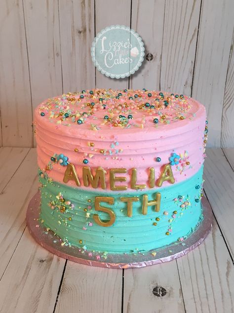 5 And Fabulous Birthday Cake, Sassy Birthday Cake, 5th Birthday Cake, Fabulous Birthday, Little Cakes, 6th Birthday, 5th Birthday, Birthday Cakes, Sprinkles