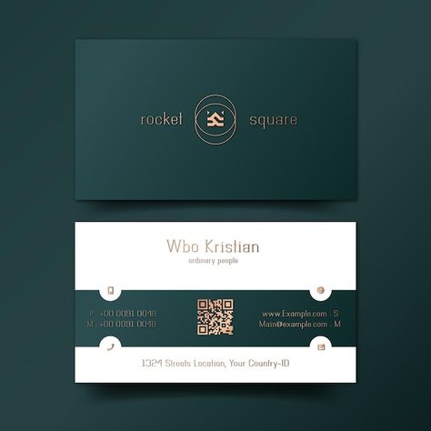 Green gold luxury business cards templat... | Premium Vector #Freepik #vector #business card Green Business Card Design, Green Business Card, Business Cards Template, Work Logo, Buisness Cards, Building Logo, Gold Business Card, Premium Business Cards, Architecture Logo