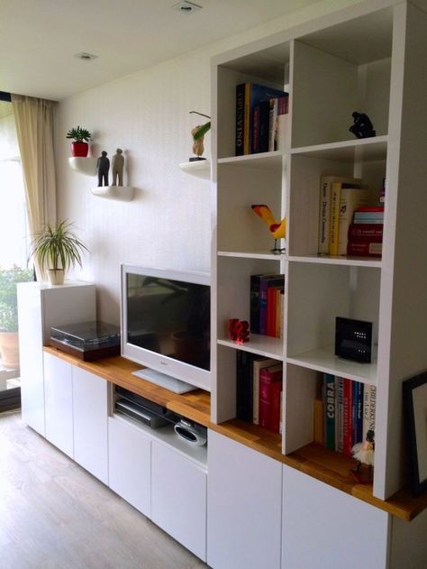 TV unit from IKEA METOD Kitchen Cabinets | IKEA Hackers | Bloglovin’ Ikea Entertainment Center, Eket Ikea, Ikea Tv Unit, Ikea Metod Kitchen, Hackers Ikea, Cabinets Ikea, Ikea Eket, Billy Ikea, Ikea Tv