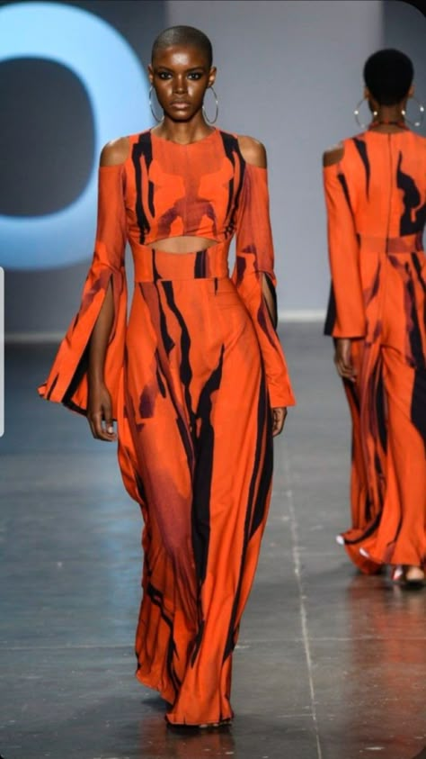 Orange Dresses, Cooler Look, Fashion Outfit, Couture Fashion, Fashion Fashion, Look Fashion, Passion For Fashion, African Fashion, Runway Fashion