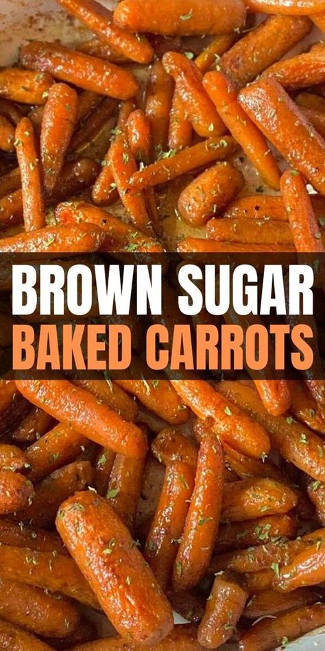 Brown Sugar Carrots, Carrot Recipes Side Dishes, Sugar Carrots, Carrots Side Dish, Glazed Carrots Recipe, Easter Side Dishes, Baked Carrots, Thanksgiving Menu Ideas, Flavorful Vegetables