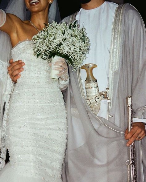 Omani billionaire and wife Arab Lifestyle, Arab Wedding, Dream Wedding Ideas Dresses, فستان سهرة, Classy Wedding, Wedding Mood, Dreamy Wedding, Wedding Pics, Dream Wedding Dresses