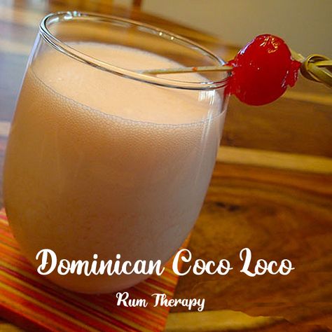 Cocoloco Drink Recipe, Coco Loco Drink Recipes, Dominican Cocktails, Coco Loco Drink, Coco Loco Cocktail, Wedding Cocktails Recipes, Cruise Drinks, Banana Cocktails, Dominican Recipes