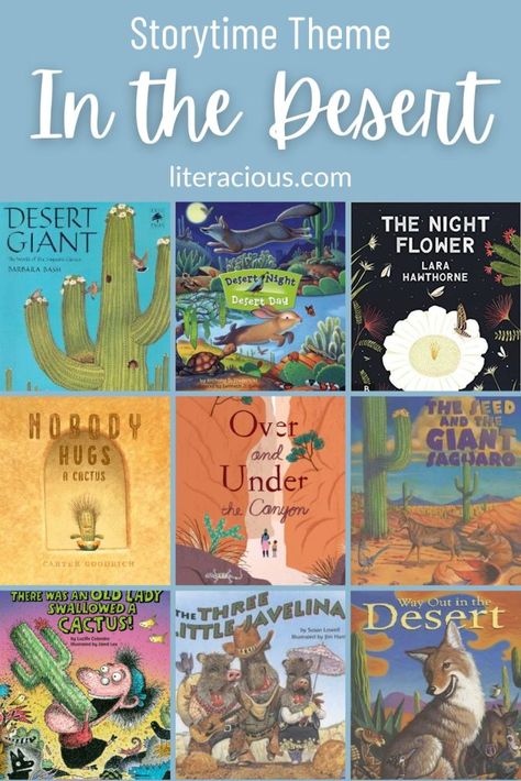 Storytime Theme: In the Desert – Literacious Preschool Desert Theme, Desert Preschool Activities, Desert Art Projects, Desert Animals Activities, Desert Preschool, Desert Animal Art, Storytime Themes, Plants Kindergarten, Desert Biome