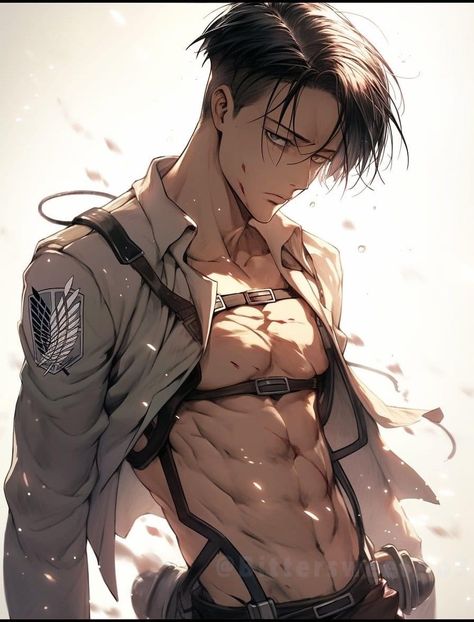 Levi Ackerman Hot Manga, Levi Fanart, Levi Ackerman Hot, Short King, Levi Mikasa, Boy Pfp, Captain Levi, Cool Anime Backgrounds, Hottest Anime Characters