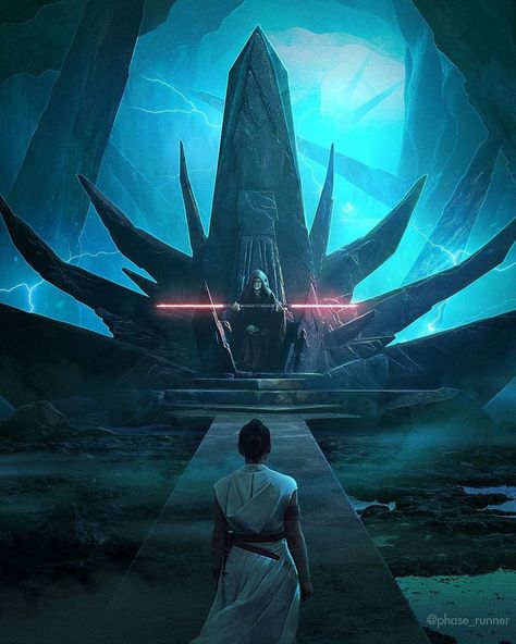 Awesome concept art of Rey and Emperor Palpatine in Rise of Skywalker. #starwars #starwarsart ##rey #palpatine #riseofskywalker #episode9 Star Wars Sith, Rey Star Wars, Star Wars Film, Star Wars Wallpaper, Star Wars Artwork, Star Wars Fan Art, Star Wars Images, Star Wars Pictures, Star Wars Poster