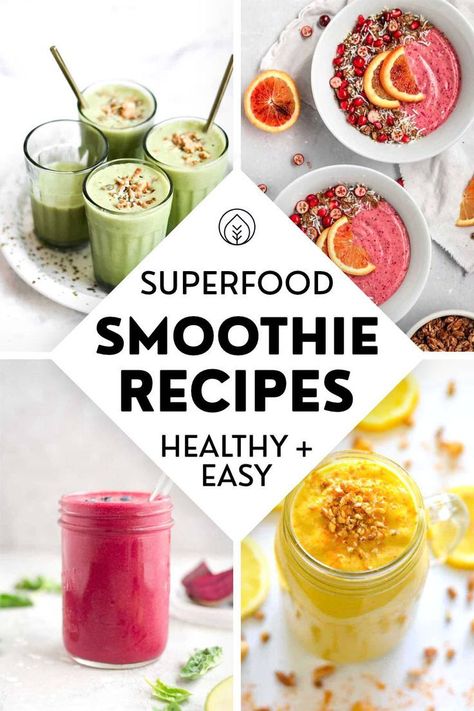 Smoothie Recipes Vegan, Plant Based Smoothies, Superfood Smoothies, Best Healthy Smoothie Recipe, Smoothie Ideas, Dairy Free Smoothies, Healthy Smoothie Recipes, Smoothies Recipes, Superfood Recipes