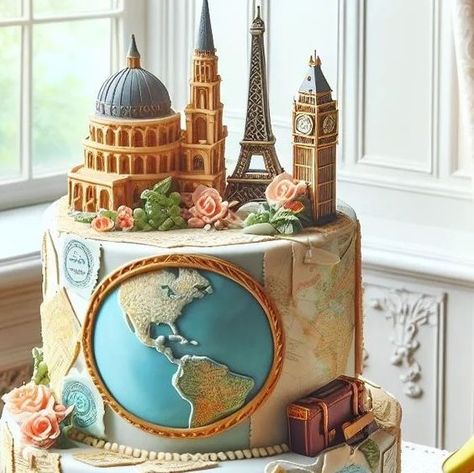 Adventure Cake Ideas, Adventure Cake, Travel Cakes, Travel Cake, Cake Making, Instagram Travel, April 21, Travel Adventure, Cake Ideas