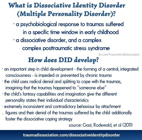 Disassociative Identity Disorder, Personality Quotes, Multiple Personality, Childhood Development, Dissociation, Mental Disorders, Personality Disorder, Mental And Emotional Health, Self Compassion