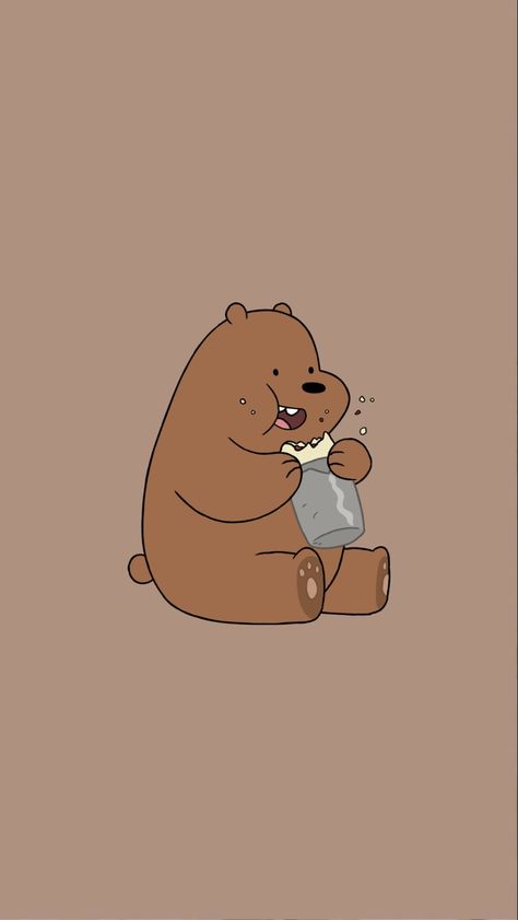 Brown Bear We Bare Bears, Brown Cartoon Wallpaper, We Bare Bears Brown Bear, Cute Brown Bear Cartoon, Brown Bear Wallpaper, Panda Bears Wallpaper, Teddy Bear Cartoon, Disney Princess Characters, We Bare Bears Wallpapers