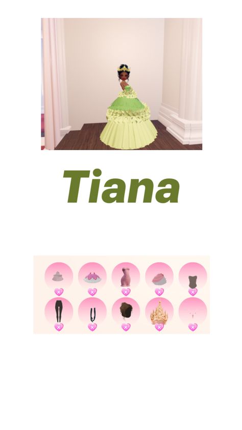 Tiana!-no vip- #6 Tiana Dress, Vip Dress, Roblox Codes, Dress To Impress