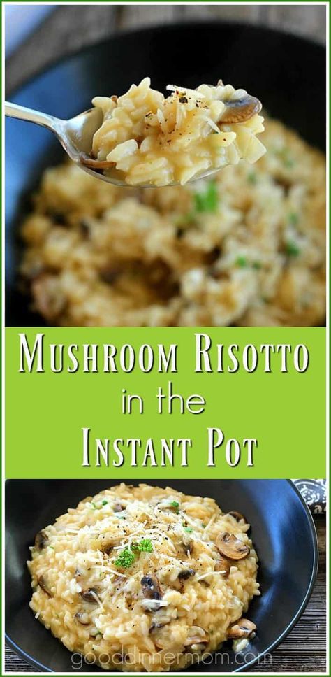 This mushroom risotto recipe is famous around here and now you can create it in the Instant Pot in about 20 minutes for a creamy, satisfying meal. #instantpot #risotto #vegetarianrecipes Mushroom Risotto Recipes, Risotto Recipe, Mushroom Risotto, Risotto Recipes, Instant Pot Dinner Recipes, Silky Texture, Instapot Recipes, Instant Pot Pressure Cooker, Mushroom Recipes