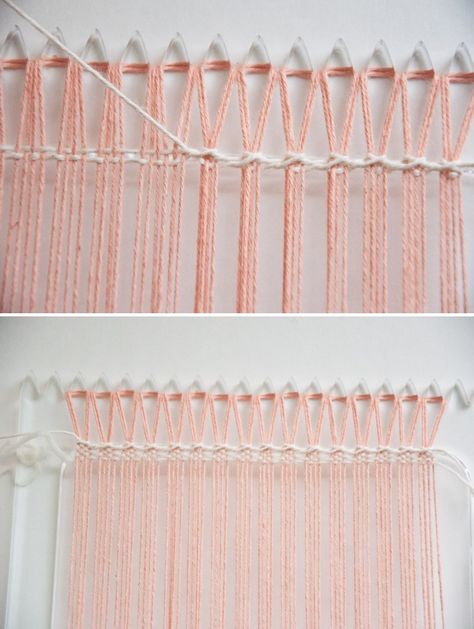 Weave Along || Part 1: Double Warp Your Loom | The Weaving Loom Sakiori Weaving, Loom Knitting Patterns Free, Tapestry Loom Weaving, Design Humor, Tapestry Loom, Yarn Weaving, Peg Loom, Weaving Loom Projects, Towel Weaving