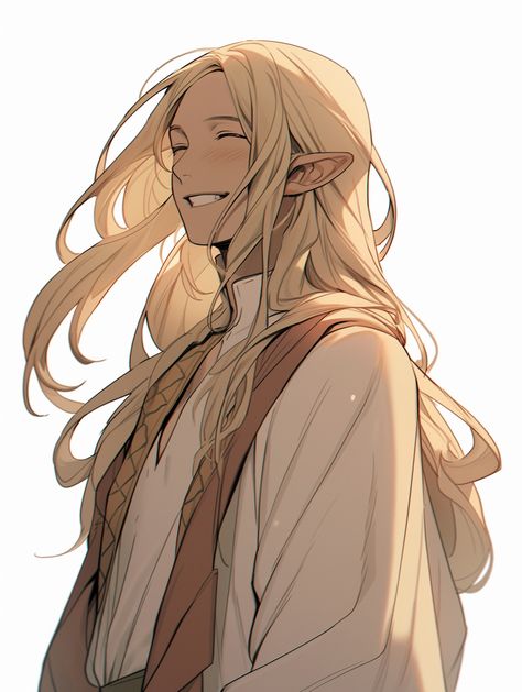 Eladrin Elf Male, Male Elf Character Art, Blonde Elf Male, Dnd Elf Male, Elf Boy Art, High Elf Dnd, Elf Oc Male, Male Elf Art, Dnd Oc Male