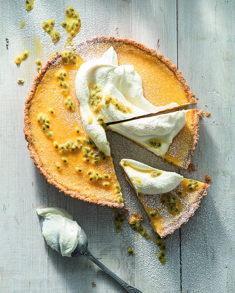 Passion Fruit Tart, Passionfruit Recipes, Fruit Tart Recipe, Cake Cafe, British Baking, Fruity Desserts, Sweet Pastries, Fruit Tart, Sweet Tarts