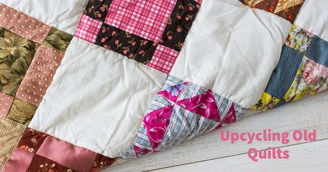 Old Quilts Made New Again: 5 Ways to Repurpose Quilts - Sew Daily Repurposed Old Quilts Ideas, What To Make Out Of Old Quilts, Repurpose Old Quilts Ideas, Old Quilts Repurposed Upcycle, Recycle Old Quilts Ideas, Quilt Tops Ideas, Repurpose Old Quilts Upcycling Ideas, Upcycle Old Quilts, Repurposing Old Quilts