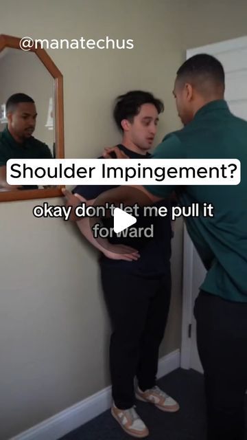 ManaTechUS on Instagram: "Shoulder Impingement?

Need this adjustment? This helps to get rid of that clicking and popping and clear up that anterior shoulder impingement that's keeping your from side sleeping. 
Struggling With Shoulder Clicks And Pops? Try This Adjustment And Share The Relief!

Please Like👍🏻and Share!➢

dm for credit /removal
#sidesleeperproblems #shoulderpaintreatment #sidesleeper #shoulderpainrelief #reelsvideos" Shoulder Blade Stretch, Shoulder Rehab, Shoulder Impingement, Shoulder Pain Relief, Side Sleeping, Side Sleeper, Need This, Health, Instagram