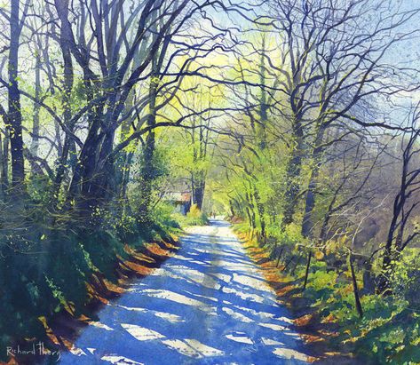 Richard Thorn Art | Originals and Prints | Haddon Galleries Torquay Richard Thorn, Daily Painters, Art Society, Watercolor Landscape Paintings, Watercolor Trees, Pastel Art, The Shadows, British Artist, Paintings & Prints