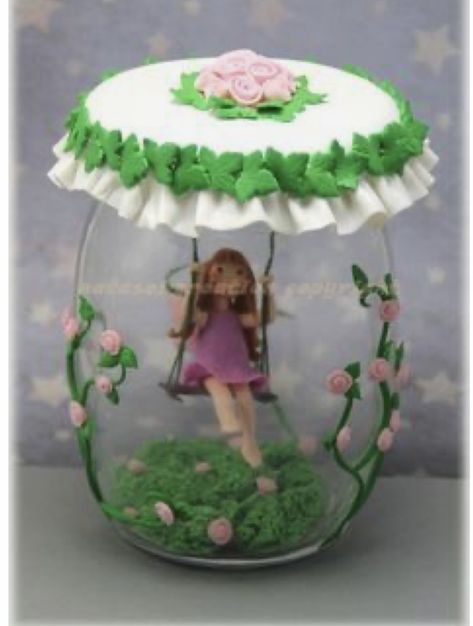 Toples Kaca, Clay Fairy House, Polymer Clay Fairy, Clay Jar, Fairy House Diy, Fairy Jars, Clay Fairies, Fairy Crafts, Cheap Crafts