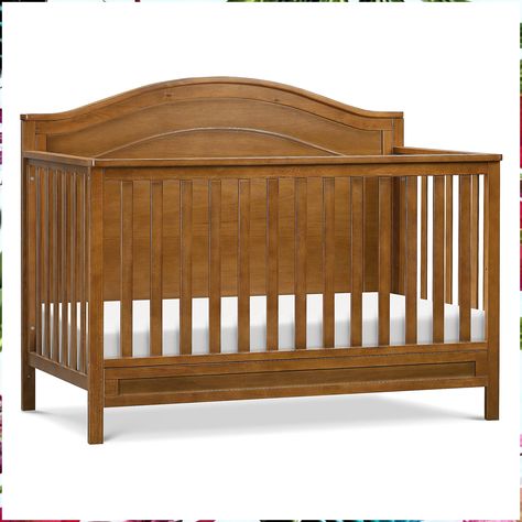 DaVinci Charlie 4-in-1 Convertible Crib in Chestnut, Greenguard Gold Certified Crib Target, Crib To Toddler Bed, 4 In 1 Crib, Crib Accessories, Baby Cribs Convertible, Arched Headboard, Toddler Mattress, Toddler Beds, Adjustable Mattress