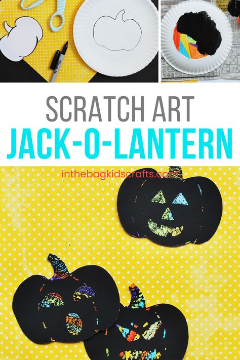 Scratch Art Jack-O-Lantern Activity Jack O Lantern Toddler Craft, Paper Plate Jack O Lantern Craft, Jack O Lantern Crafts For Toddlers, Square Pumpkin Craft, Homeroom Mom, Lantern Crafts, Fall Crafts For Toddlers, Preschool Crafts Fall, Lantern Craft