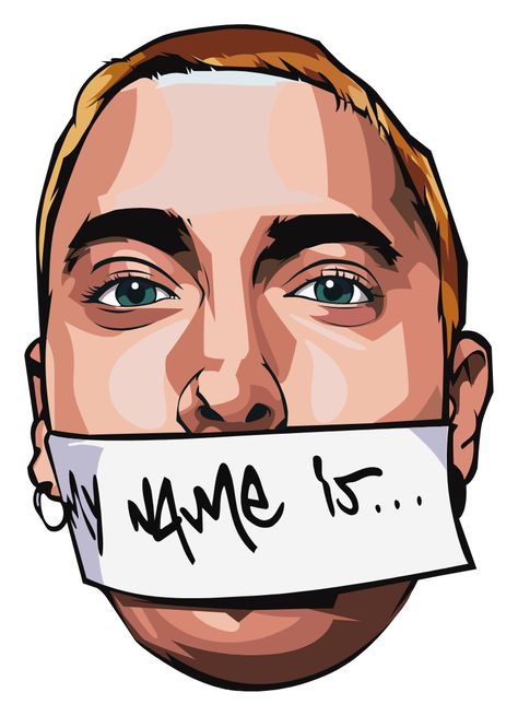 Eminem My Name Is... Slim Shady Sticker. #Music #Rap #HipHop #Rapper #SlimShady #Eminem Eminem My Name Is, Eminem Drawing, Eminem Wallpapers, Hip Hop Artwork, Rapper Art, Rap God, Hip Hop Art, Slim Shady, Vector Portrait