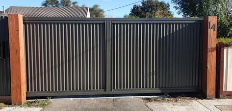 Sliding Colorbond Gates SE Melbourne | Visser Fencing | Automated and manual gate solutions for any property Patio Gates, Deck Resurfacing, Sliding Gates, Gate Automation, Pvc Fence, Glass Fence, Safety Fence, Aluminium Gates, Side Gates