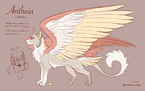 Mythical Cat Drawing, Winged Cat Fantasy Art, Winged Cat Drawing, Cats With Wings Drawing, Winged Cat Art, Warrior Cats Oc Base, Mythical Cat, Cat With Wings, Mythical Creatures Drawings