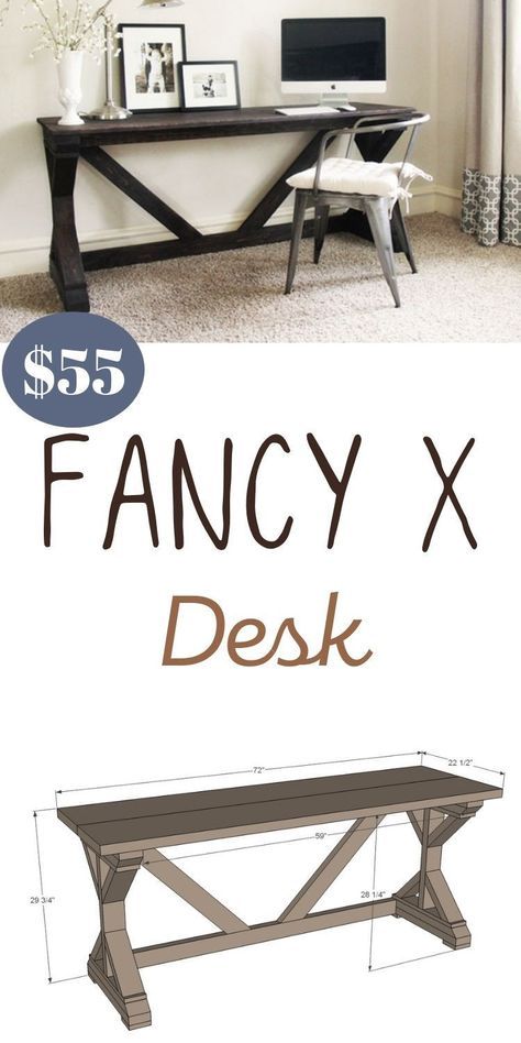 Diy Desk Plans How To Build, Desk Legs Ideas, Wood Desk Diy, Farmhouse Desk Plans, Farmhouse Desk Diy, Office Command Center, Build Your Own Desk, Diy Farmhouse Desk, Farmhouse Table Diy