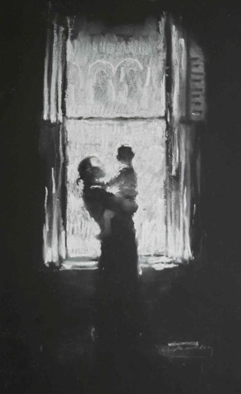 Charlie Mackesy, Charcoal Art, Wow Art, Chiaroscuro, Mother And Child, The Window, Dark Art, Art Inspo, Light In The Dark