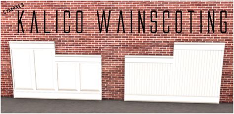 Sympxls Kalico Wainscoting | SimsWorkshop Sims 4 Wainscoting, Types Of Wainscoting, Ts4 Conversion, Ts3 To Ts4, Sims 4 Wallpaper, Sims4 Build, Sims Design, Sims 4 Build Mode, Wainscoting Wall