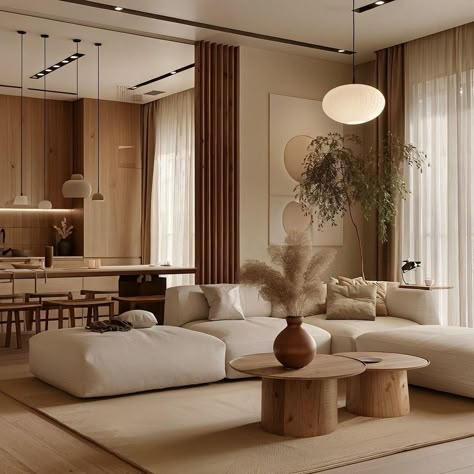 Modern Wabi Sabi Living Room, Japanese Wabi Sabi Interior, Living Room Wabi Sabi, Japandi Style Home, Wabi Sabi Living Room, Japandi Aesthetic, Japandi House, Estilo Japandi, Japandi Living Room