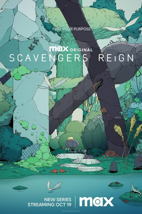 Scavengers Reign Art, Scavenger Reign, Scavengers Reign, Animated Movie Posters, Bg Design, Design Animation, Arte Sketchbook, Large Poster, Landscape Illustration