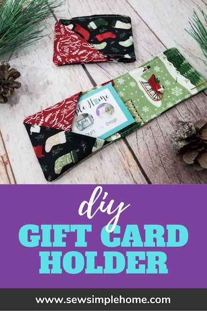 Fabric Gift Card Holder, Diy Gift Card Holder, Quilted Christmas Gifts, Make Your Own Fabric, Card Holder Diy, Gift Card Holder Diy, Unique Gift Cards, Diy Sewing Gifts, Gift Cards Money