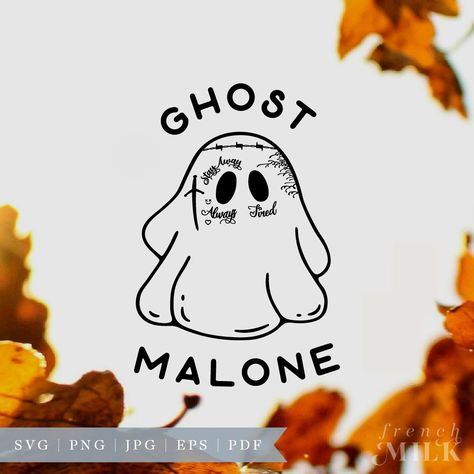 Ghost Malone, Funny Fall, I Got Your Back, Ghost Png, Halloween Nurse, Ghost Design, Craft Quotes, Halloween Coffee, Pink Halloween