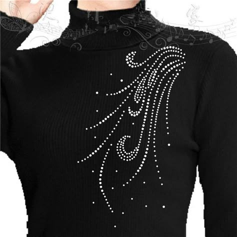 Rhinestone Designs Pattern, Pearl Embroidery, Embroidery On Kurtis, Beadwork Embroidery, Kurti Embroidery Design, Bead Embroidery Tutorial, Bead Embroidery Patterns, Dress Neck Designs, Embroidery Neck Designs