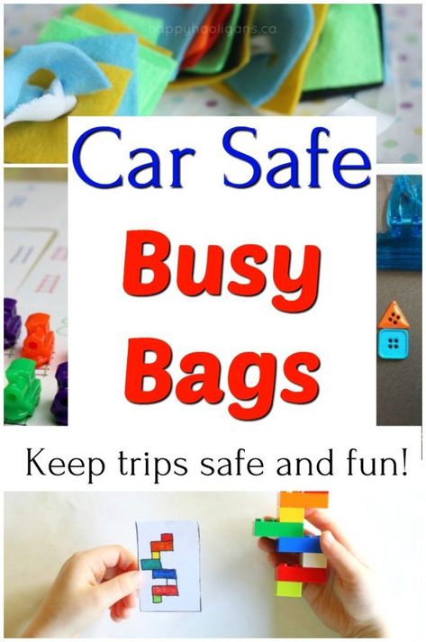 Perfect busy bags for long car rides and trips!  Great quiet time activities for preschoolers. #HowWeeLearn #busybags #quiettime #preschoolactivities #travelwithkids #travellingwithkids #parenting #parentingtips Road Trip Activity Bags, Busy Bags For Preschoolers, Busy Bags For Toddlers, Toddler Car Activities, Car Ride Activities, Toddler Road Trip, Toddler Busy Bags, Kids Travel Activities, Car Journey